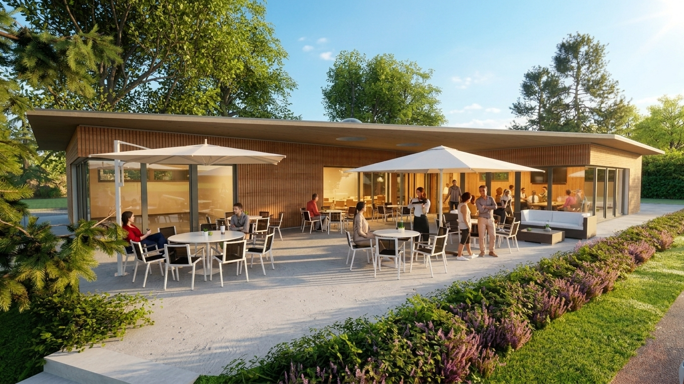 Das neue Clubhaus des Tennisclub Tachenberg e.V.